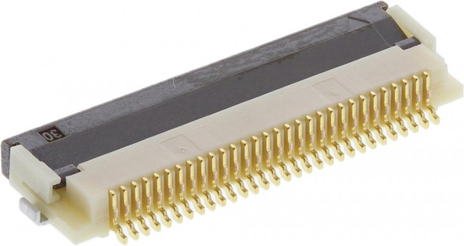 FH12-30S-0.5SH(55), FH12 0.5mm Pitch 30 Way Right Angle Female FPC Connector, ZIF Bottom Contact