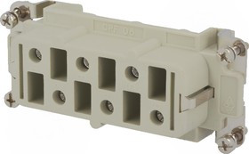 T2040322201-000, Heavy Duty Power Connectors 16P 2R 16A 500V Recp 20-14 AWG ScrewCont