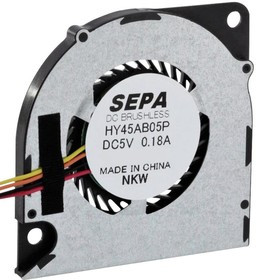 HY45AB05PSE26AP00, Нагнетательный вентилятор, Радиальный, 5 В, DC (Постоянный Ток), 45 мм, 1.9 мм HY45AB05PSE26AP00, Нагнетательный вентилятор, Радиальный, 5 В, DC (Постоянный Ток), 45 мм, 1.9 мм