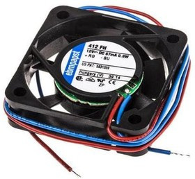 412FH, DC Fans DC Tubeaxial Fan, 40x40x10mm, 12VDC, 5.3CFM, 0.8W, 26dBA, 6000RPM, Sintec
