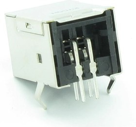 KUSBX-BS1N-B30, USB Connectors B TYPE RECEPTACLE BLACK 30u GOLD