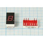 Светодиодный дисплей красный, 7 сегментов, 1 разряд, высота 7,6 мм, 770 мкд, HP5082-7731; №7021 R СД