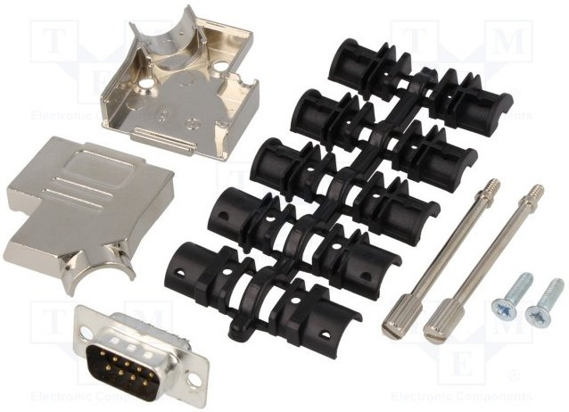 D45ZK09-DBP-K, Разъем D-Sub; PIN: 9; вилка; "папа"; пайка; на про