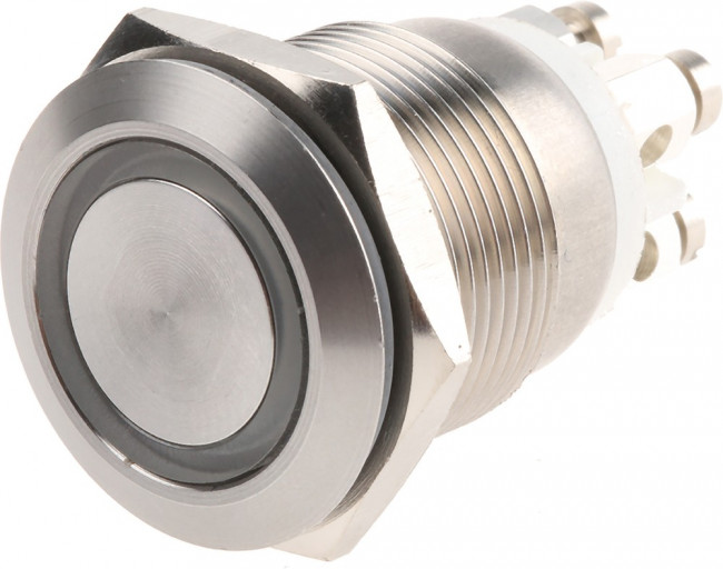 MPI002/TERM/WH, Pushbutton Switches WHITE DOT SCREW TERM