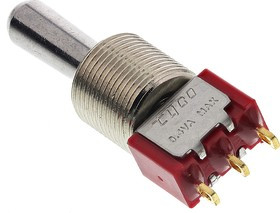 5-1825137-3, Toggle Switch, Panel Mount, On-Off-(On), SPST, Solder Terminal