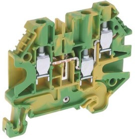XW5G-S4.0-1.2-1, DIN Rail Terminal Blocks GroundTB Screw 4.0mm, 1:2 1tier