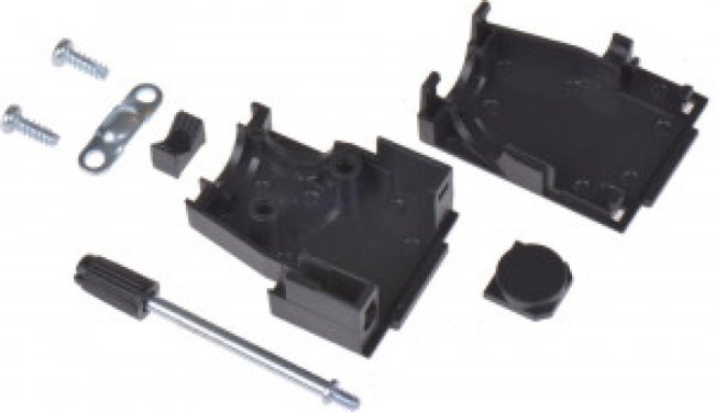 MHDSSK-P-9-L-K, D-Sub plastic hood Poles 9