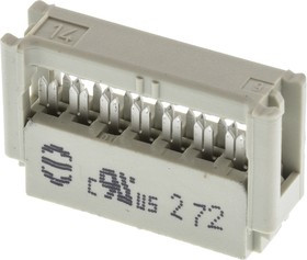 09185146803, Вилка, IDC, "мама", PIN: 14, на шлейф, 1,27мм, Ш.контактов: 2,54мм