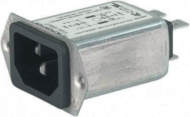 5120.1007.0, Разъем: питания AC, гнездо, "папа", 15А, 250ВAC, IEC 60320, 0,1мГн