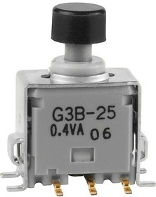 G3B25AB-S-YA, PB SWITCH, DPDT, 0.4VA, 28VAC/DC, SOLDER