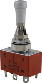 S7AL, Toggle Switches DPDT ON-OFF-ON MED SOLDER LUG