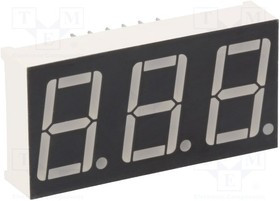 KW3-561AVB, Дисплей: LED, 7-сегментный, 14,2мм, 0,56", II.зн: 3, красный, анод KW3-561AVB, Дисплей: LED, 7-сегментный, 14,2мм, 0,56", II.зн: 3, красный, анод