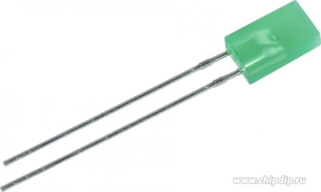 L-513GDT, Светодиод 2,5х5мм/зеленый/ 568нм/2-3мкд/110°