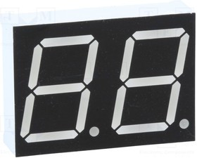 LDD080BUE-101A, Дисплей: LED, 7-сегментный, 20,32мм, 0,8", II.зн: 2, красный, анод LDD080BUE-101A, Дисплей: LED, 7-сегментный, 20,32мм, 0,8", II.зн: 2, красный, анод