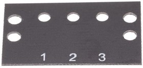 MS-3-140-Y, Terminal Block Tools &amp; Accessories 3 TERM 2 ROW .375 MARKER STRIP