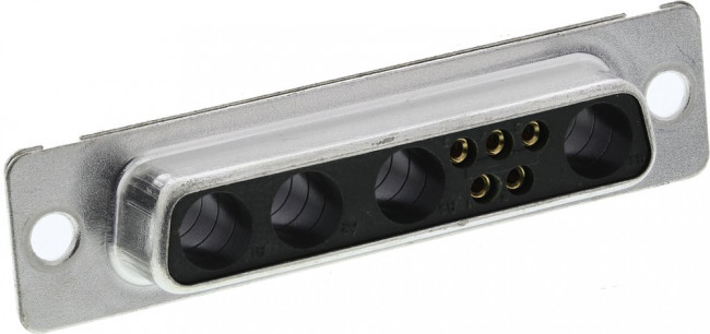 DB9W4SA00LF, Комбинированный разъем D Sub, FCI DB, DB-9W4, Гнездо, 9 контакт(-ов), 5 Сигнальных, 4 силовых