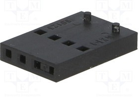 MX-90123-0104, Вилка, провод-плата, "мама", C-Grid III, 2,54мм, PIN: 4, на провод