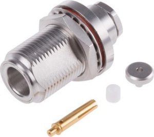 R161322000W, jack Panel Mount N Connector, 50, Clamp Termination, Straight Body R161322000W, jack Panel Mount N Connector, 50, Clamp Termination, Straight Body