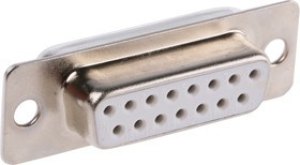 61801524923, 618 15 Way Cable Mount D-sub Connector Socket, 2.77mm Pitch