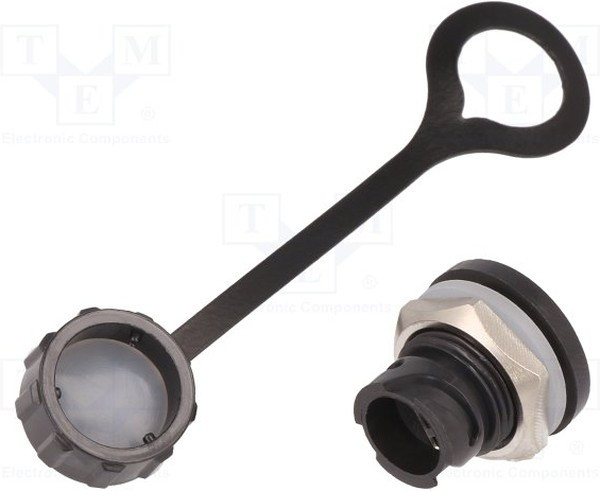 17-250021, Гнездо; USB B mini; на панель,гайка спереди; с защитной крышкой