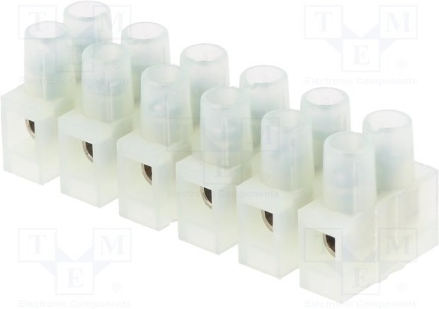 BM 92CS6, Клеммник, зажим под винт, 2,5мм2, 250В, Кол-во полюс: 6, клеммы: 12