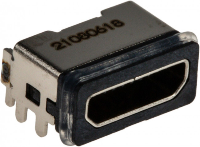 204926-1103, Right Angle, SMT, Socket Type Micro B 2.0 IP67 USB Connector