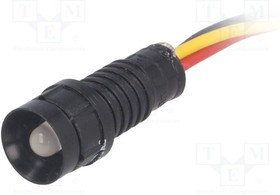 LRY-D5-230ACWK, Индикат.лампа: LED, вогнутый, 230ВAC, Отв: d11мм, IP40, пластик