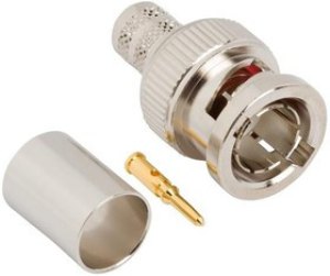 112509, RF Connectors / Coaxial Connectors BNC CRIMP PLUG B8281-75 OHM