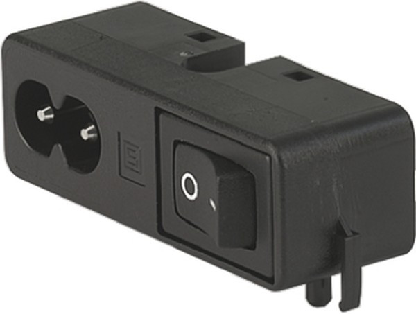 CMF1.1111.12, Un-Filtered IEC Power Entry Module, IEC C8, 6 А, 250 В AC, 1-Pole Switch CMF1.1111.12, Un-Filtered IEC Power Entry Module, IEC C8, 6 А, 250 В AC, 1-Pole Switch