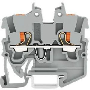 2 wire mini through terminal, push-in connection, 0.14-1.5 mm², 2 pole, 13.5 A, 6 kV, gray, 2250-1201 2 wire mini through terminal, push-in connection, 0.14-1.5 mm², 2 pole, 13.5 A, 6 kV, gray, 2250-1201