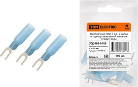 Наконечник НВИ-Т 2,5-5 вилка в термоусаживаемой манжете (100шт) TDM