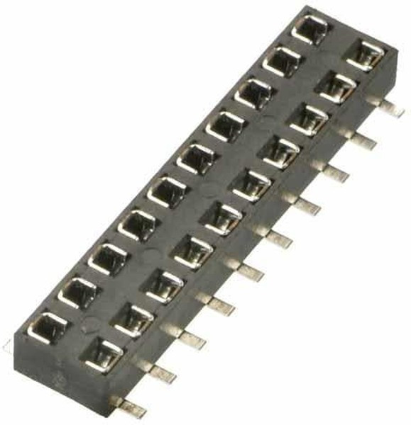 M22-6360842, Straight Surface Mount PCB Socket, 16-Contact, 2-Row, 2mm Pitch, Solder Termination