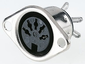 930011200 MAB 6, MAB 6 Pole Din Socket, DIN 45322, 4A, 34 V ac/dc IP30, Female, Panel Mount