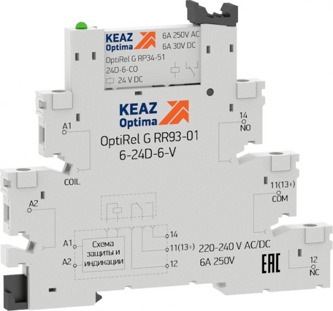 Модуль релейный OptiRel G RM38-51-24D-6-V-CO КЭАЗ 280988