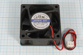 Вентилятор 12В , шариковый подшипник, 4500об/мин, ВН083 вент 60x60x25\ 12В\0,23А\2L\ ШП\JF0625B1H-R