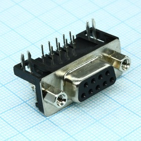 DS1037-09FNAKT74-0CC, (DRB-09FA), Розетка 9 pin на плату, шаг 2.77мм DS1037-09FNAKT74-0CC, (DRB-09FA), Розетка 9 pin на плату, шаг 2.77мм