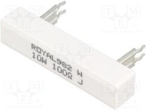 PRZDAWJW101B00, Резистор: проволочный, THT, 100Ом, 10Вт, ±5%, 10x9x49мм