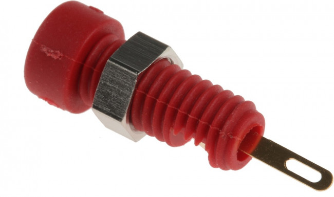 930308701, Red Female Banana Socket, 2mm Connector, Solder Termination, 6A, 60V dc, Gold, Nickel 930308701, Red Female Banana Socket, 2mm Connector, Solder Termination, 6A, 60V dc, Gold, Nickel