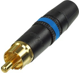 NYS 373-6, Штекер RCA на кабель голубой