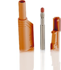 934099105, Brown Male Banana Plug, 4 mm Connector, Screw Termination, 24A, 1000V ac/dc, Nickel