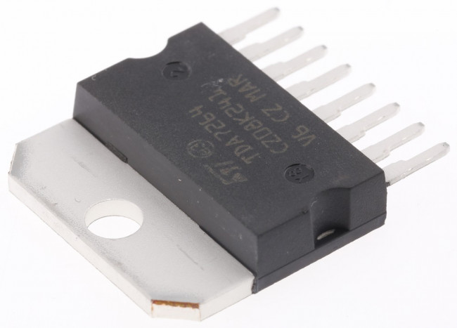 TDA7264, Усилитель звуковой мощности, 25 Вт, AB, 2 канала, ± 5В до ± 22.5В, Multiwatt, 8 вывод(-ов) TDA7264, Усилитель звуковой мощности, 25 Вт, AB, 2 канала, ± 5В до ± 22.5В, Multiwatt, 8 вывод(-ов)