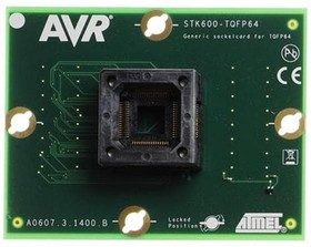 ATSTK600-SC02, Sockets &amp;amp; Adapters STK600 SOCKETCARD QFP64/0.8MM PITCH