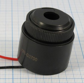 Зуммер пьезоэлектрический с генератором, размер 36.0x35, напряжение 2~16В, частота 3.0кГц, контакты