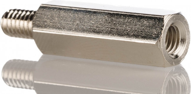 R30-3001202, Standoffs &amp; Spacers M3 x 12mm HEX 5mmA/F 6mm ML/FML NICKEL