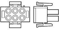 1-350715-1, Pin &amp; Socket Connectors 06P UMNL V0 PLUG HSG BROWN