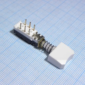 ПКН61-Б2-1-2-15-2 бел, Переключатель без фиксации. выводы на две стороны. под печатный монтаж., год 2020