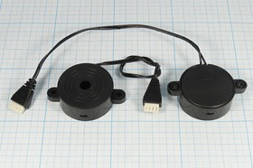 Зуммер пьезоэлектрический с генератором, размер 42x16m60, напряжение 5~24В, частота 2.9кГц, , AW4B42