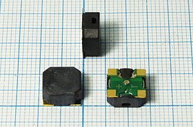 Излучатель звука магнитоэлектрический без генератора SMD 8.5x 8.5x4.0мм, 3.6В, 20 Ом, 2.65 кГц; зм 8