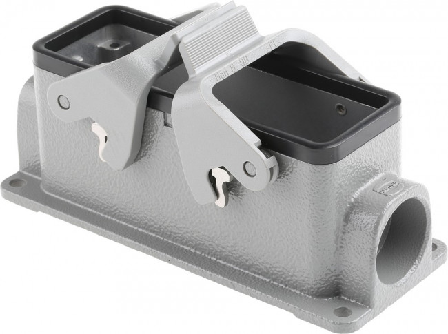 0930 024 1230, Корпус разъема, Корпус поверхностного монтажа, Стандартными разъемами Han, 24B, Корпус из Металла