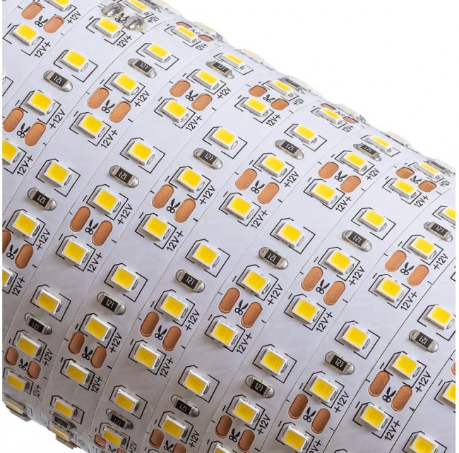 Светодиодная лента 5м, 12В, IP20, 120 LED/m, 9.6Вт/м, нейтральный белый, 8мм, DL-R120-2835-NW Светодиодная лента 5м, 12В, IP20, 120 LED/m, 9.6Вт/м, нейтральный белый, 8мм, DL-R120-2835-NW